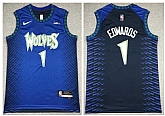 Timberwolves 1 Anthony Edwards Navy 2021-22 City Edition Nike Swingman Jersey,baseball caps,new era cap wholesale,wholesale hats